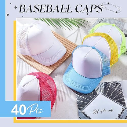 Hercicy 40 Pack Blank Trucker Hat Bulk - color: Mixed Colors