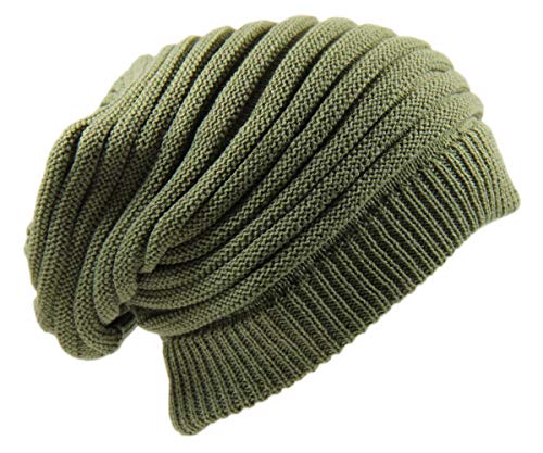 RW Rasta Long Slinky Beanie Hats - color: Sage
