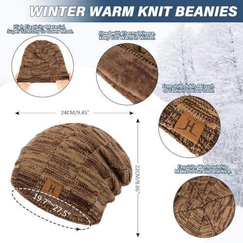 FZ FANTASTIC ZONE Men's Winter Beanie Hats Neck Warmer Warm Infinity Scarf - color: Khaki