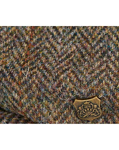 Failsworth Carloway Harris Tweed Baker Boy Cap, Brown Herringbone - color: Pattern 2013 - Brown, size: 7 3/8