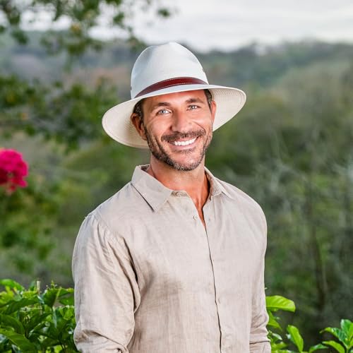 Wallaroo Men's Avery Fedora - UPF 50+ Sun Protection, Wide Brim Sun Hat, Designed for Air Flow | 2 Colors/Sizes - color: Natural, size: Medium-Large