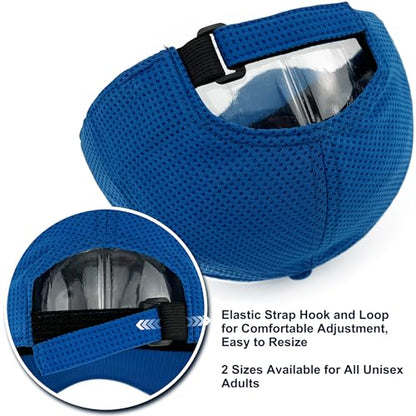 Long Brim Golf/Running Hat Full Mesh Baseball Cap Breathable - color: Blue, size: One Size