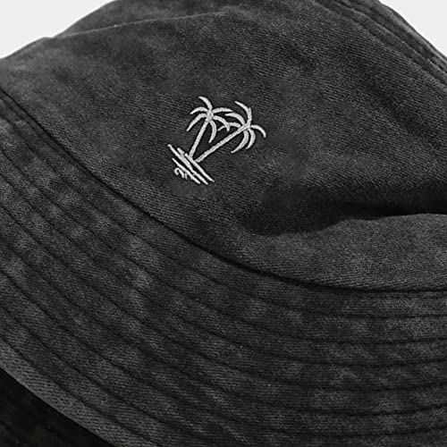 Unisex Bucket Hat Summer UPF 50+ Sun Protection Outdoor Beach Fishing Travel Hiking Hat - color: Coconut Tree