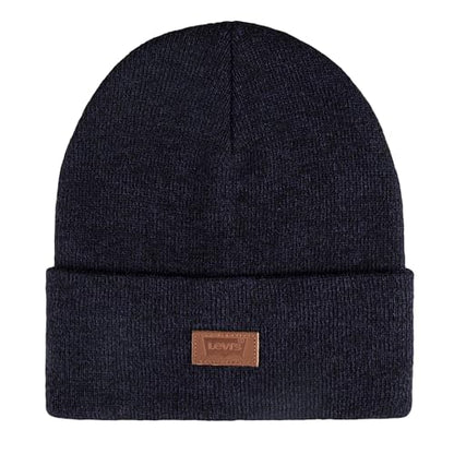 Levi's Mens All-Season Hero Beanie Soft Knit Cuffed Winter Hat, Warm & Comfortable Everyday Style - color: Marl Navy
