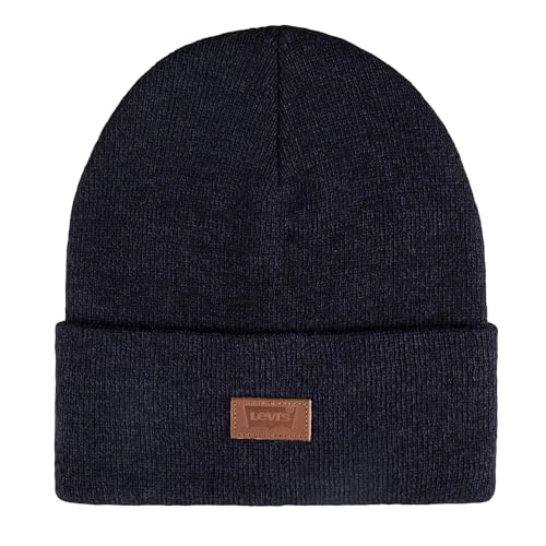Levi's Mens All-Season Hero Beanie Soft Knit Cuffed Winter Hat, Warm & Comfortable Everyday Style - color: Marl Navy