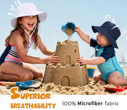 Baby Toddler Sun Hat,Boys Girls Adjustable Bucket Hat for Kids UPF 50+ Sun Protective Child Summer Beach Hats 0-5 Years - color: Gray, size: 6-24 Months