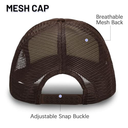 Ultrafun 10 Pack Trucker Hat Mesh Sublimation Blank Hats Adjustable Baseball Caps Hats for Men Women - color: Brown