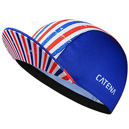CATENA Men's Outdoors Sports Cycling Cap Bike Skull Breathable Sun Caps Riding Hat for Men - color: Stripes-60