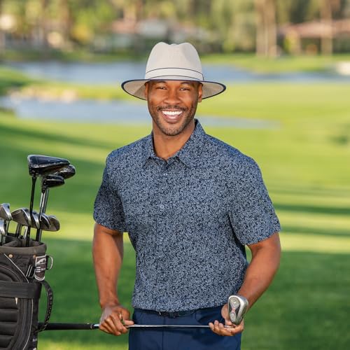 Wallaroo Sterling Fedora Hat (Mixed Camel, Large/XL) – UPF 50+ Flexi-Weave Sun Protection | 3-Inch Brim | Packable Adjustable Fit | Great for Outdoor Events, Vacations, Everyday Style
