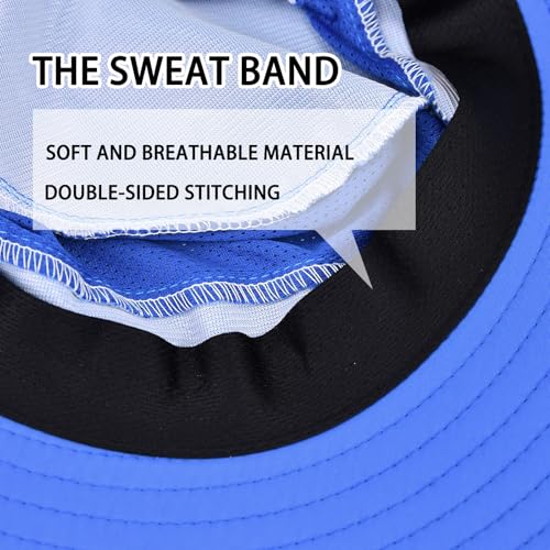 ZOORON Sun Hats for Men Women with Neck Flap Fishing UPF 50+ UV Protection - color: Royal Blue