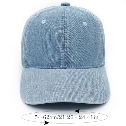 Baseball Cap for Women Men Classic Strapback Hats Adjustable Sun Hat - color: Blue