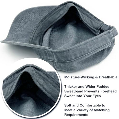 Loneshark Washed Cotton Military Hat Cadet Cap Army Flat Top Basic Everyday - color: Lightgrey, size: Medium-Large