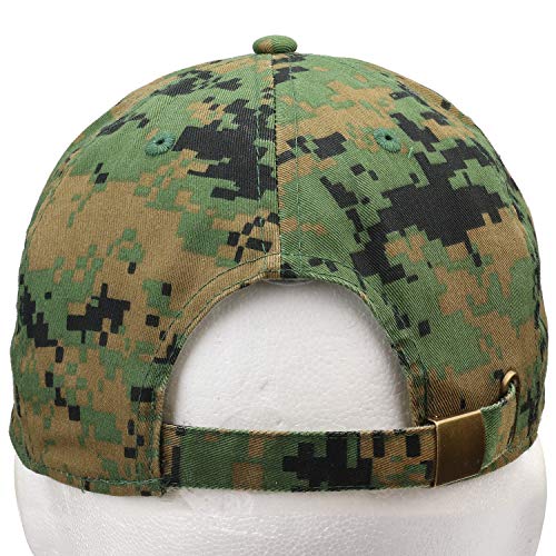 Falari Classic Baseball Cap Dad Hat 100% Cotton Soft Adjustable Size - color: Camouflage - Green Digital