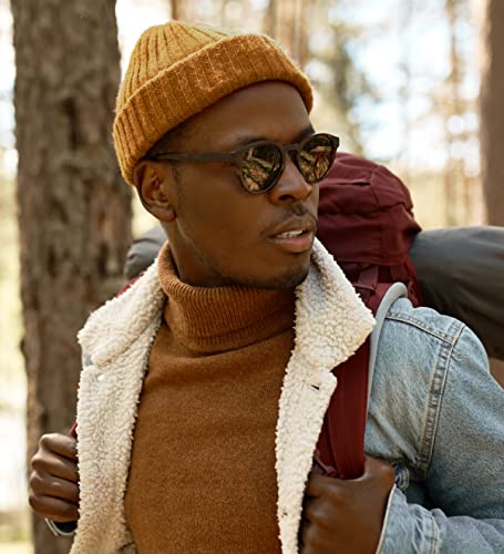 Fisherman Short Beanie Leon Roll up Trawler Classic Skullcap Hipster Beanie Warm Winter Hats Acrylic Ribbed Knit Cuff Daily - color: Wheat Fisherman Beanie