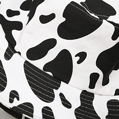 XYIYI Cute Bucket Hat Beach Fisherman Hats for Women Men Teen Girls - color: Cow Ears