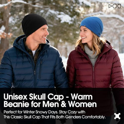 AUSFLUG Slouchy Beanie for Men Women Warm Lightweight Hard Hat Liner - color: Blue
