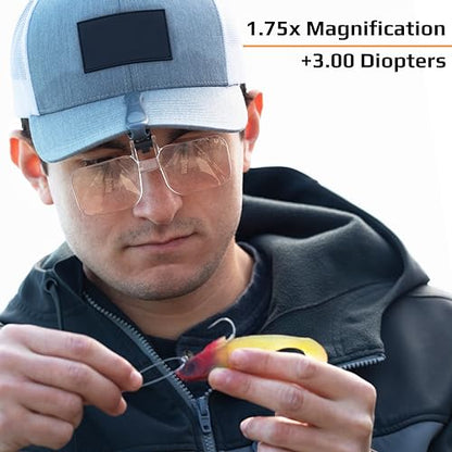 Carson Optical VisorMag 1.75x Power (+3.00 Diopters) Clip-On Magnifying Lens for Hats VM-10 - style: 1.75x Power