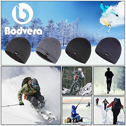 Mens Winter Beanie Hat Warm Knit Cuffed Plain Toboggan Ski Skull Cap (3 Patterns) - color: B2-grey