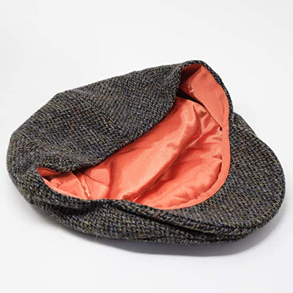 Nevis Flat Cap - 100% Handwoven Wool – Harris Tweed – Water Resistant - color: Partridge Brown, size: 7 3/4