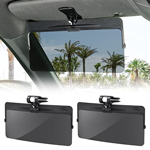 JOYTUTUS Sun Visor Extender for Compact SUVs and Sedans, Universal Anti-Glare Polarized Sun Visor Easy to Install, UV400 Visor Extension Protect from Glare/UV Ray/Stray Light, Safe Driving for Car - size: Medium 12"*6"