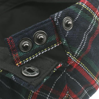 QHFHULV Newsboy Cap for Men Cotton Flat Gatsby Ivy Golf Cabbie Driving Hat - color: Plaid Navy