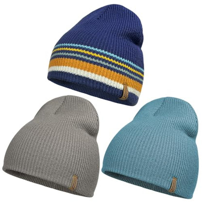 OUTDOOR SHAPING Unisex Knit Beanie Hat - Warm Durable Soft Skull Cap for Men & Women - color: Combo B