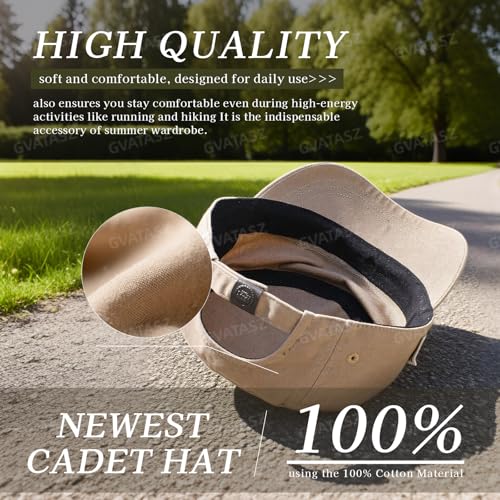 Men's Cadet Army Cap Military Style Adjustable Flat Top Cap Short Brim Baseball Hat for Men Trendy Umpire Sun Hats - color: Mg-jm2562-black