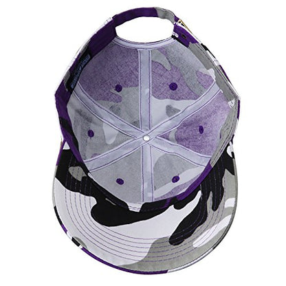 Falari Classic Baseball Cap Dad Hat 100% Cotton Soft Adjustable Size - color: Camouflage - Purple