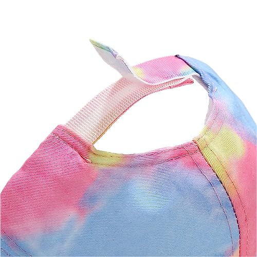 BEARUN Cotton Tie Dye Low Profile Cap Hiphop Baseball Cap Fashion Dad Hat - color: Multicolored E
