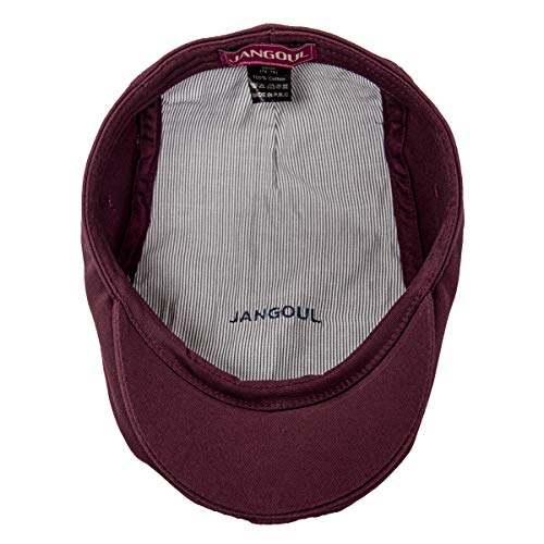 Men Ivy Cap Cotton Twill Newsboy Flat Hat - color: Burgundy, size: 7 5/8