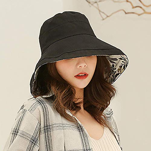 FaroDor Women's Reversible Bucket Hat UV Protection Packable Travel Cap Wide Brim Sun Hats 2026 - color: 2floral-black