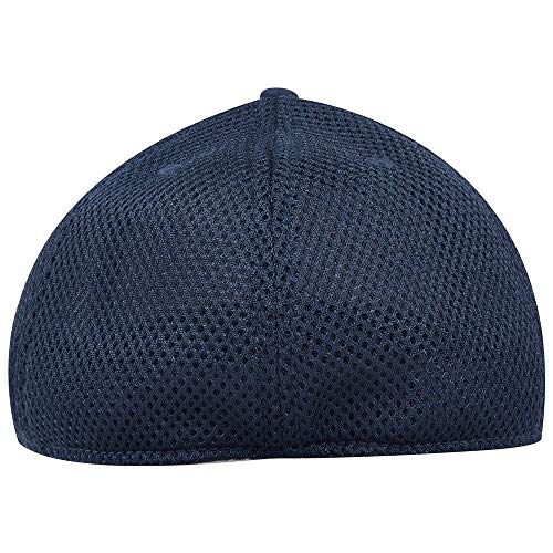OTTO Flex Cotton Twill Air Mesh Back 6 Panel Low Profile Baseball Cap - color: Navy, size: Large-X-Large
