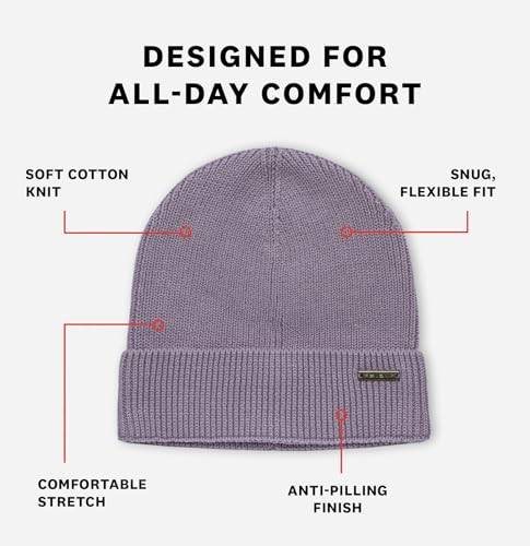 Revony 100% Cotton Men’s Skull Beanie – Soft, Structured, Everyday Comfort - color: Lavender