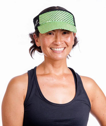 Sparkle Headsweats Running Visor - color: Lime Green