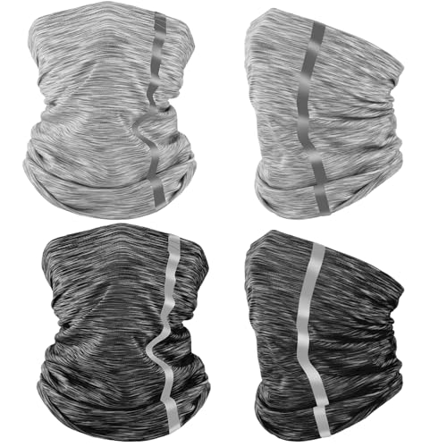 SATINIOR 4 Pcs Neck Gaiter Face Mask for Men - color: Deep Colors