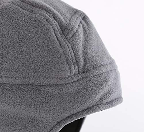 Home Prefer Mens Womens Warm Fleece Beanie Earflap Winter Hat Outdoor Winter Cap - color: Light Gray