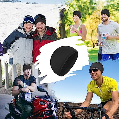 Boao Doo Rags Skull Cap for Men Sweat Wick - color: Black, size: Small