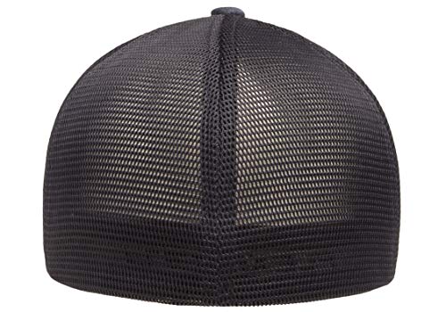 Flexfit Melange Unipanel Trucker Cap - color: Navy, size: Large-X-Large