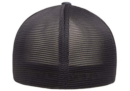 Flexfit Melange Unipanel Trucker Cap - color: Navy, size: Small-Medium