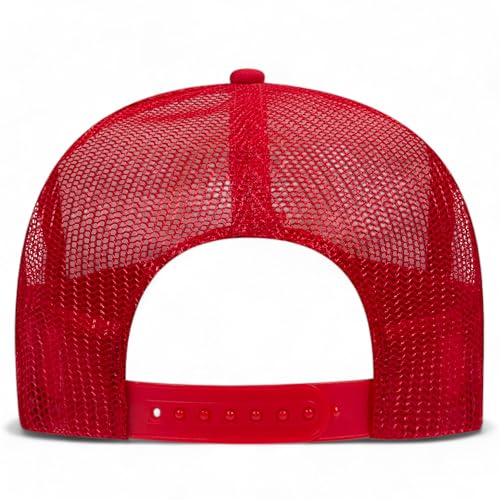 Game Day Flag Hat - color: Red/White Foam Mesh Back