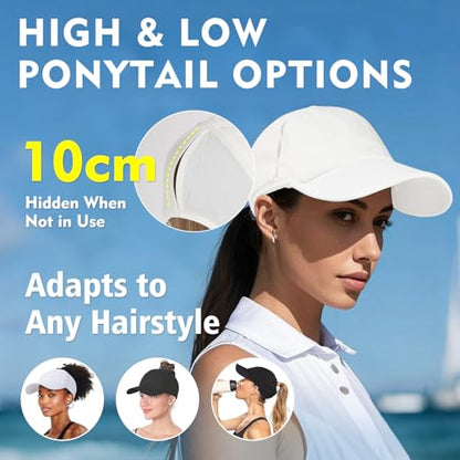 TOP-EX UPF 50+ Cooling High Ponytail Baseball Cap for Women - color: Pink, size: One Size