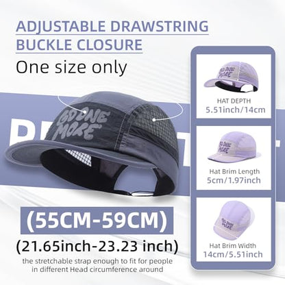Mesh 5 Panel Baseball Cap Summer Short Brim Hats for Men Women Breathable Lightweight Dad Hat Umpire Cadet Cap - color: Mg-slcwdy2509-grey