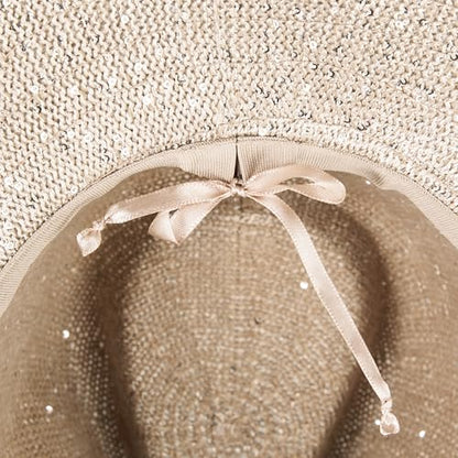 Lucky Brand Women's Straw Cowboy Hat | Rope Design | Western | Style | Fashion | Sun Protection | Breathable - color: Metallic Straw - Champagne