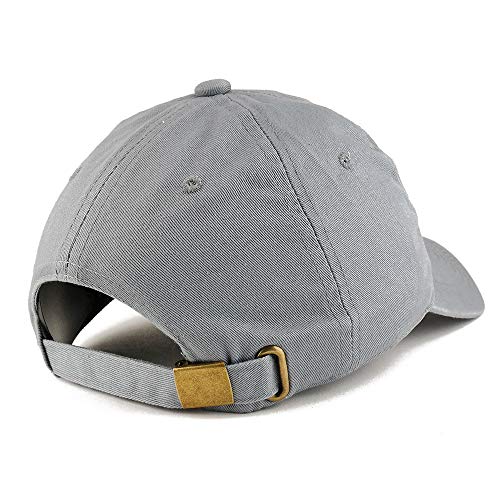 Trendy Apparel Shop Salty Embroidered Solid Adjustable Unstructured Dad Hat - color: Grey