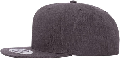 Yupoong Classics 6089 Wool-Blended Snapback Cap Bundle w/Cap Catcher - color: Dark Heather