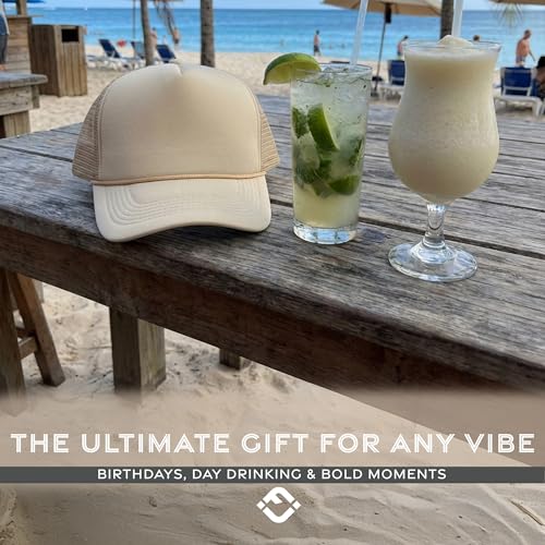 Funky Junque Blank Mesh Foam Lightweight Snapback Trucker Hat - color: Camel