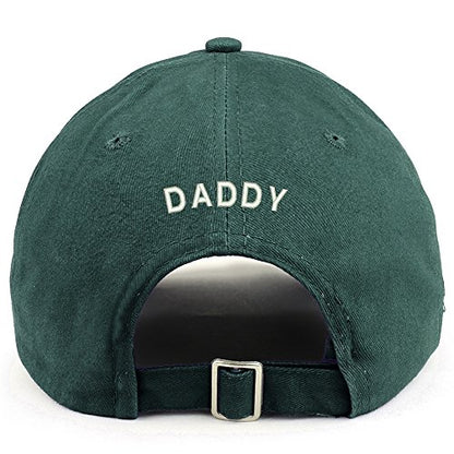 Trendy Apparel Shop Daddy (Back) Embroidered 100% Cotton Dad Hat - color: Hunter