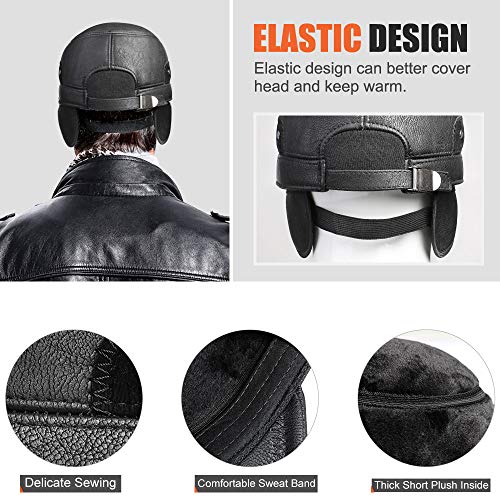 Sumolux Winter Leather Cap with Earflap