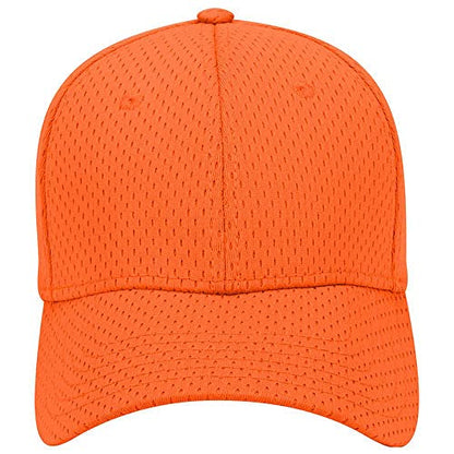 Ashen Fane 6 Panel Polyester Pro Mesh Low Profile Baseball Cap - color: Orange