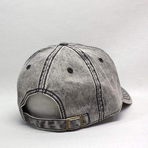 Heavy Washed Coated Canvas Wax-Look Adjustable Low Profile Men Women Baseball Cap - color: Snow Washed Charcoal Gray